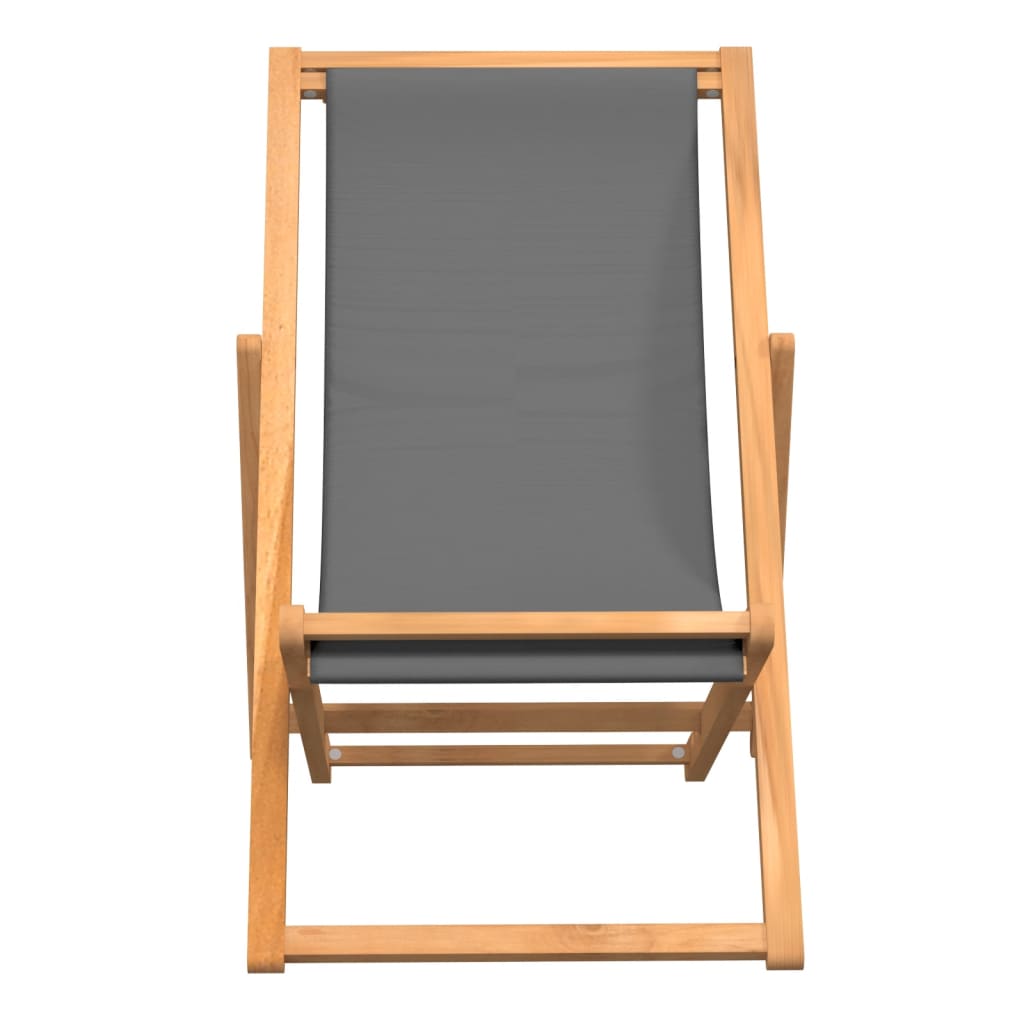 Sammenleggbar Strandstol Heltre Teak Grå