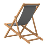 Sammenleggbar Strandstol Heltre Teak Grå