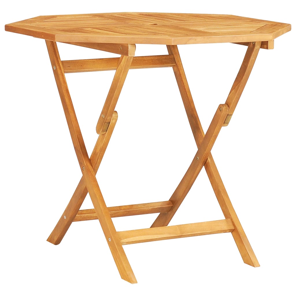Sammenleggbart Hagebord 85X85X76 Cm Heltre Teak