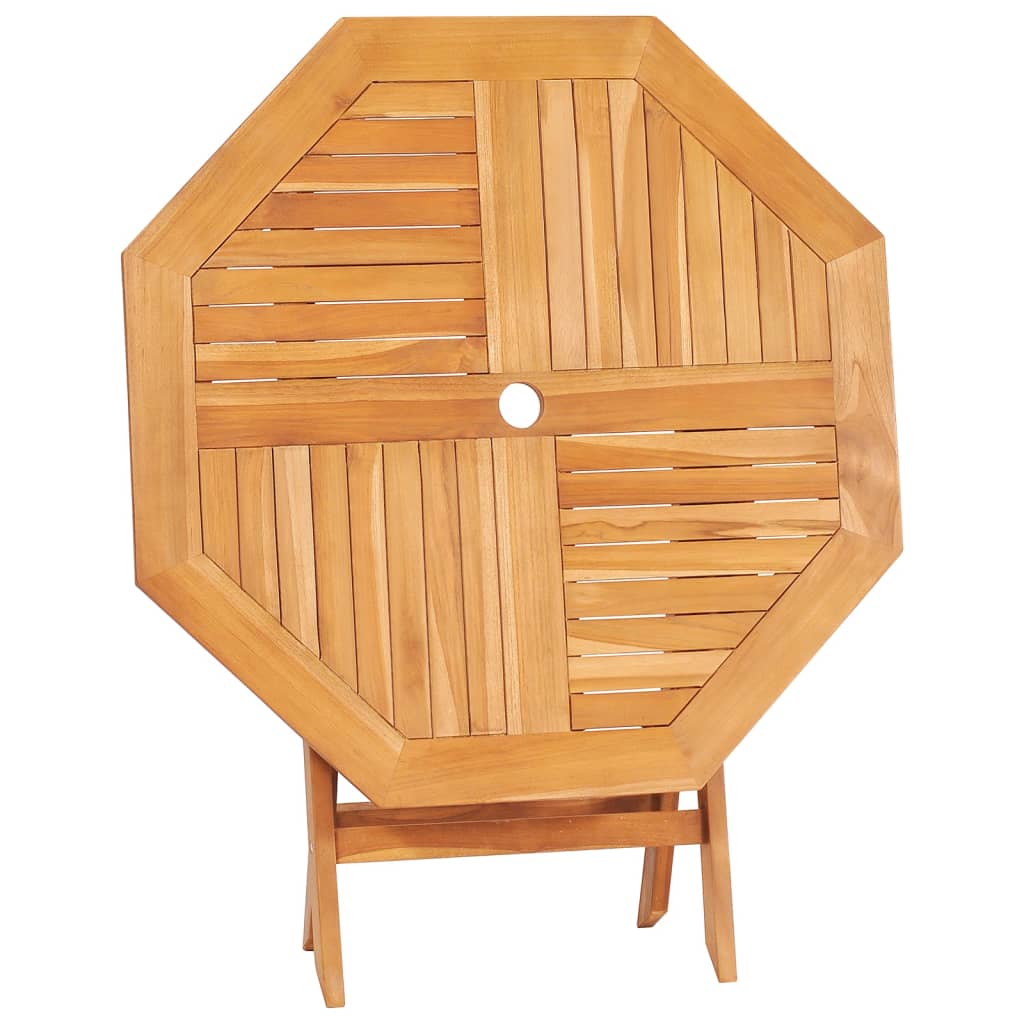 Sammenleggbart Hagebord 85X85X76 Cm Heltre Teak