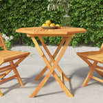 Sammenleggbart Hagebord 85X85X76 Cm Heltre Teak