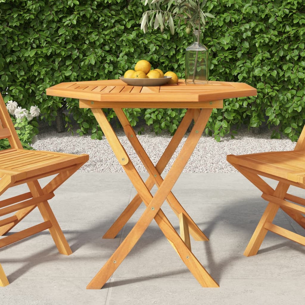Sammenleggbart Hagebord 85X85X76 Cm Heltre Teak