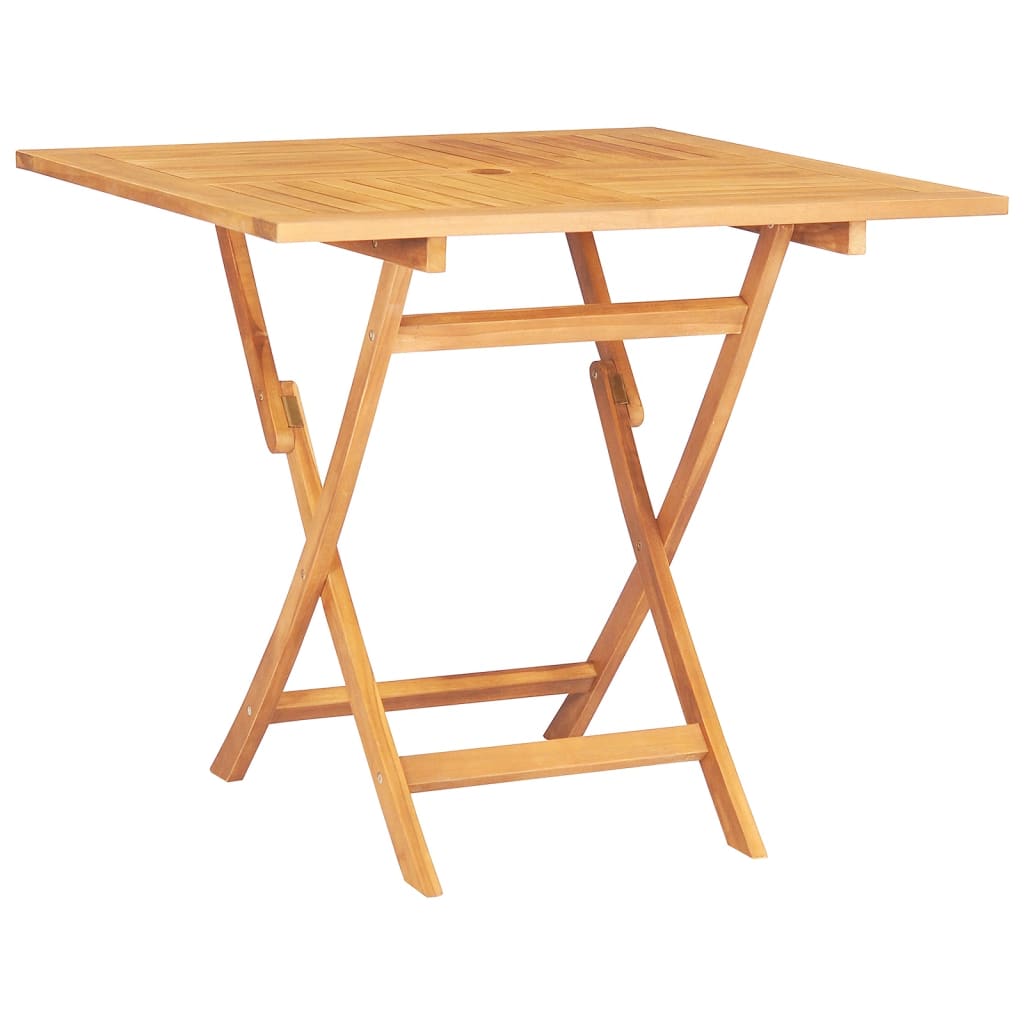 Sammenleggbart Hagebord 85X85X76 Cm Heltre Teak
