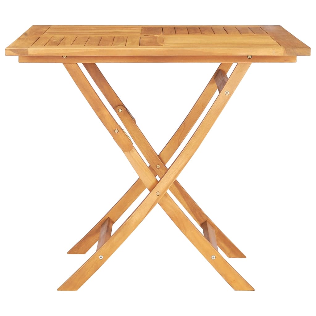 Sammenleggbart Hagebord 85X85X76 Cm Heltre Teak