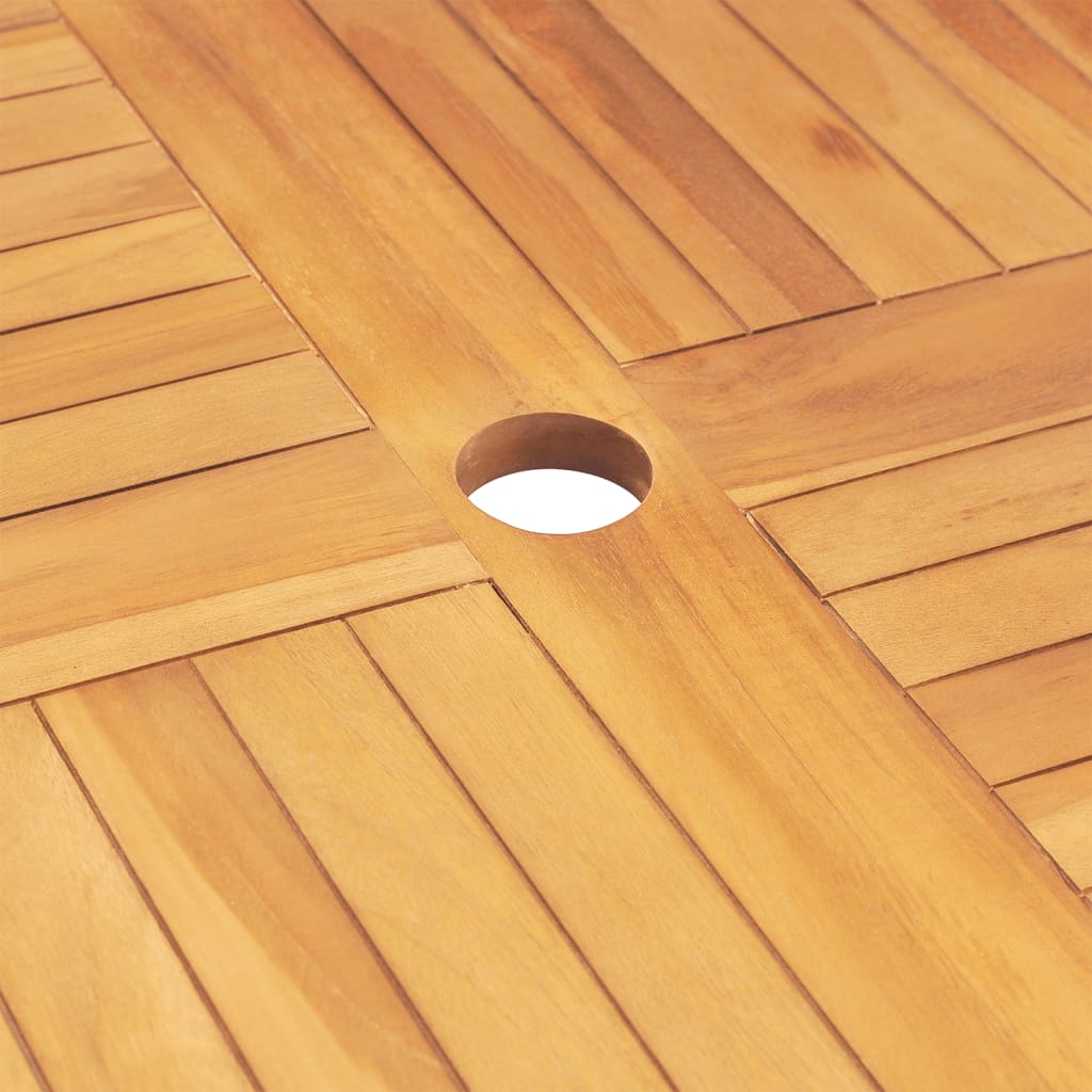 Sammenleggbart Hagebord 85X85X76 Cm Heltre Teak