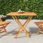 Sammenleggbart Hagebord 85X85X76 Cm Heltre Teak