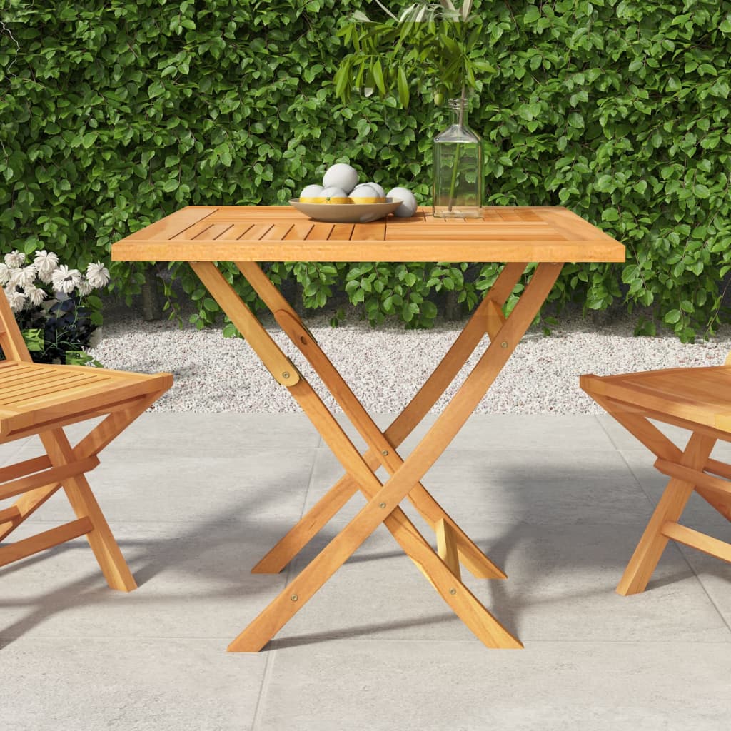 Sammenleggbart Hagebord 85X85X76 Cm Heltre Teak