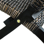 Lenestol Svart Naturlig Kubu-Rotting Og Heltre Mahogni