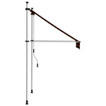 Manuell Uttrekkbar Markise 100 Cm Oransje Og Brun