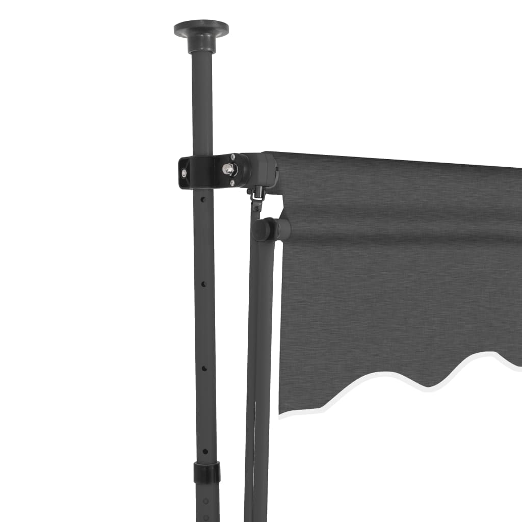 Manuell Uttrekkbar Markise Med Led 150 Cm Antrasitt
