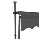 Manuell Uttrekkbar Markise Med Led 150 Cm Antrasitt