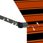 Manuell Uttrekkbar Markise Med Led 150 Cm Oransje Og Brun