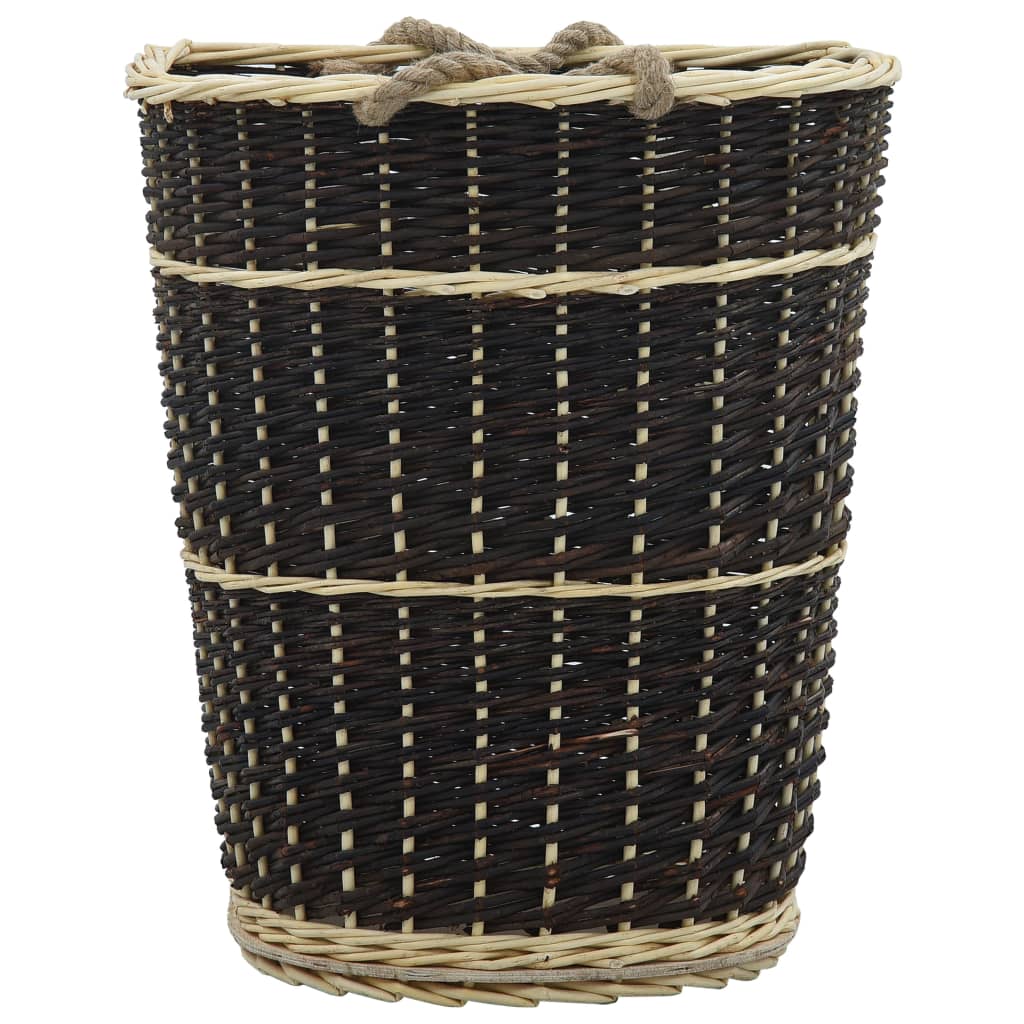 Vedsekk Med Bærebelter 50X44X58 Cm Naturlig Seljetre