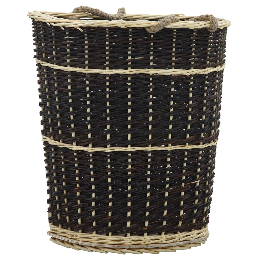 Vedsekk Med Bærebelter 50X44X58 Cm Naturlig Seljetre