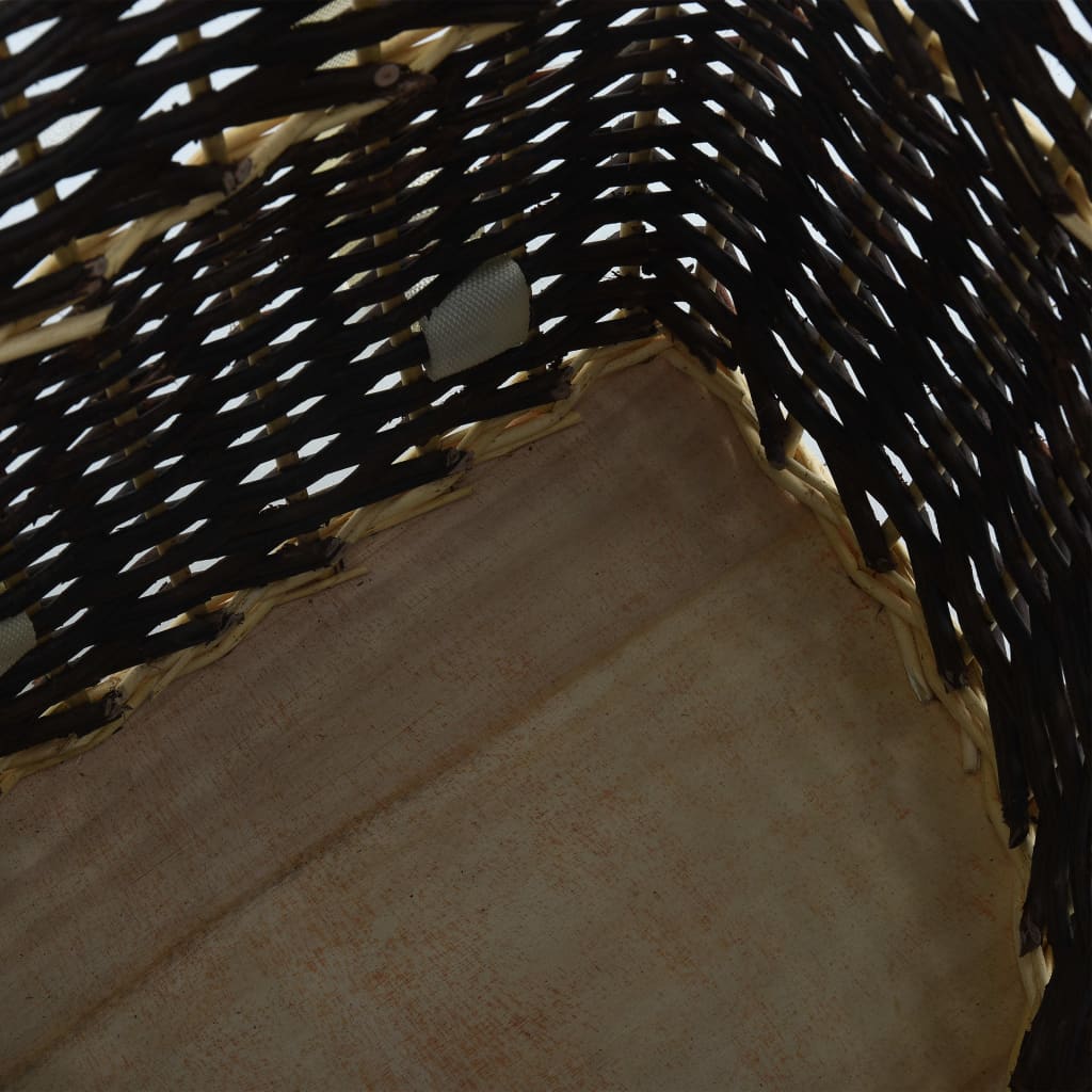 Vedsekk Med Bærebelter 50X44X58 Cm Naturlig Seljetre