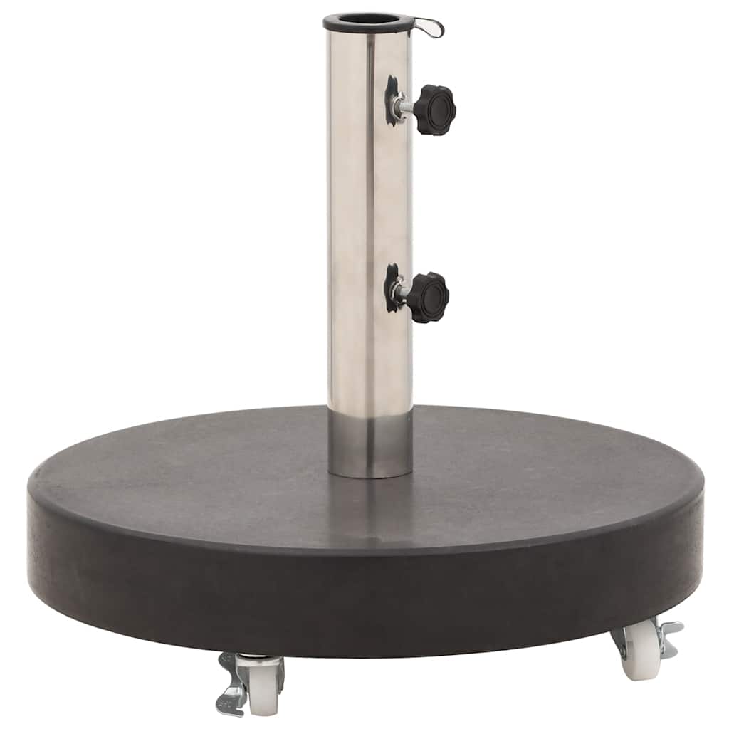 Parasollfot Granitt Rund 30 Kg Svart