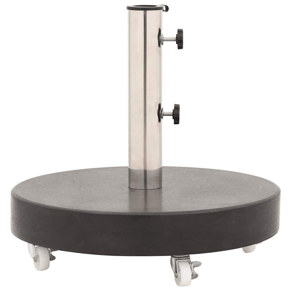 Parasollfot Granitt Rund 30 Kg Svart