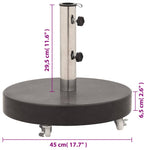Parasollfot Granitt Rund 30 Kg Svart