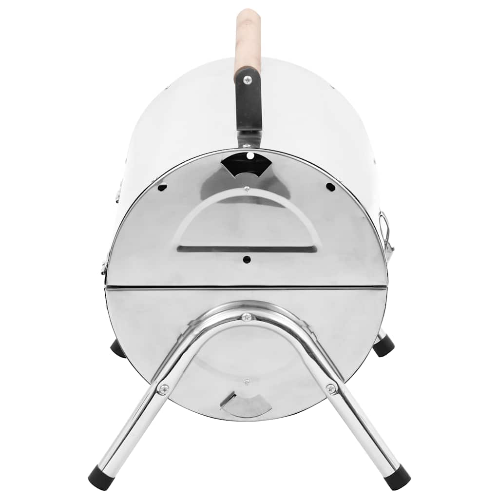 Bærbar Bordgrill Kull Rustfritt Stål Doble Rister