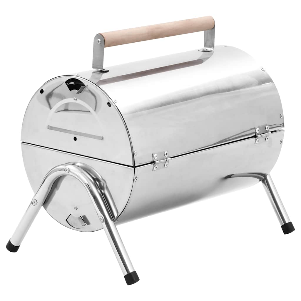 Bærbar Bordgrill Kull Rustfritt Stål Doble Rister