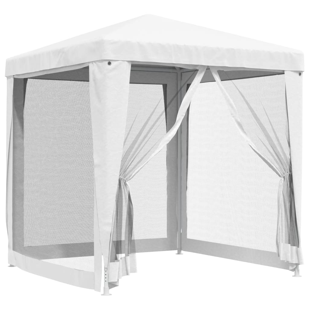 Partytelt Med 4 Sidevegger Av Netting 2X2 M Hvit
