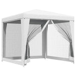 Partytelt Med 4 Sidevegger Av Netting 2,5X2,5 M Hvit