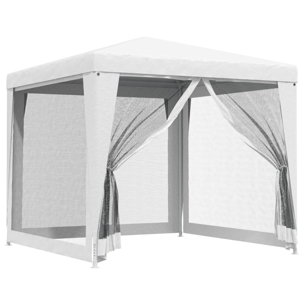 Partytelt Med 4 Sidevegger Av Netting 2,5X2,5 M Hvit