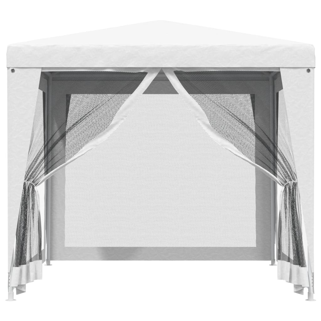 Partytelt Med 4 Sidevegger Av Netting 2,5X2,5 M Hvit