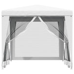 Partytelt Med 4 Sidevegger Av Netting 2,5X2,5 M Hvit
