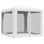 Partytelt Med 4 Sidevegger Av Netting 2,5X2,5 M Hvit