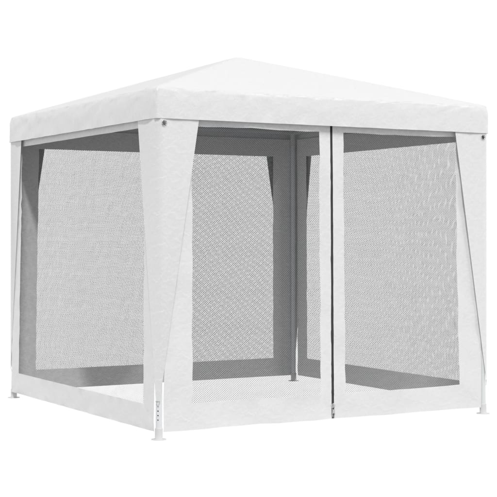 Partytelt Med 4 Sidevegger Av Netting 2,5X2,5 M Hvit