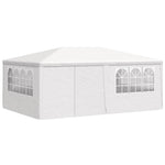 Profesjonelt Festtelt Med Sidevegger 4X6 M Hvit 90 G/M²