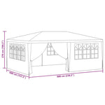 Profesjonelt Festtelt Med Sidevegger 4X6 M Hvit 90 G/M²