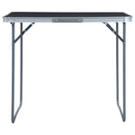Sammenleggbart Campingbord Med Metallramme 80X60 Cm Grå