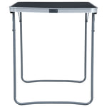 Sammenleggbart Campingbord Med Metallramme 80X60 Cm Grå