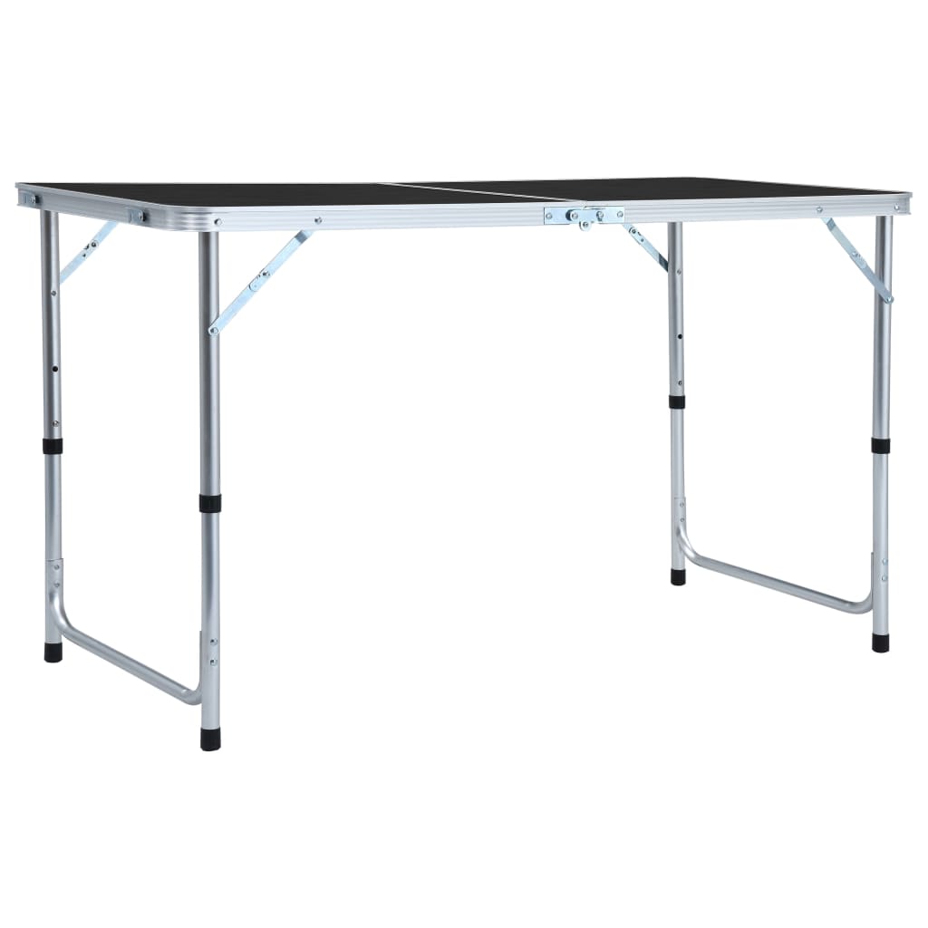 Sammenleggbart Campingbord Grå Aluminium 120X60 Cm