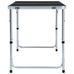 Sammenleggbart Campingbord Grå Aluminium 120X60 Cm