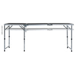 Sammenleggbart Campingbord Grå Aluminium 180X60 Cm