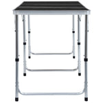 Sammenleggbart Campingbord Grå Aluminium 180X60 Cm