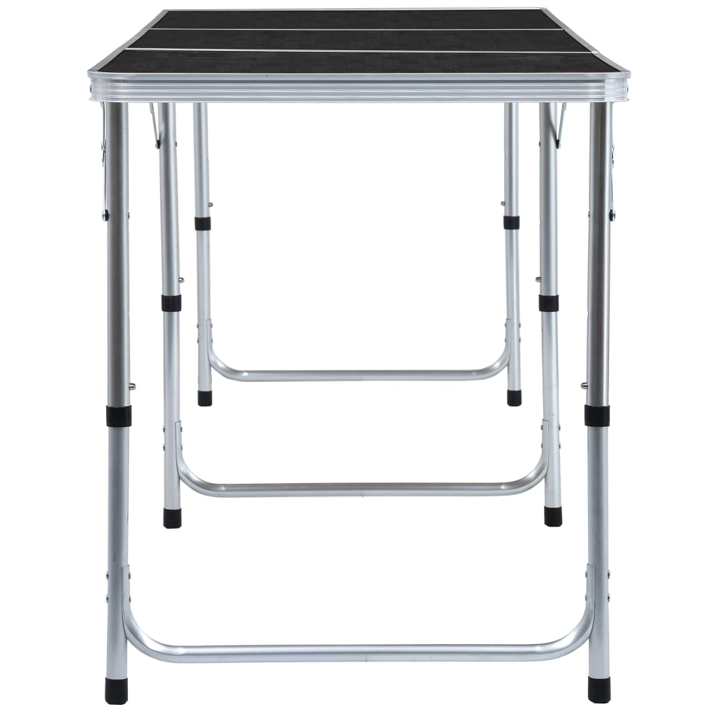 Sammenleggbart Campingbord Grå Aluminium 180X60 Cm