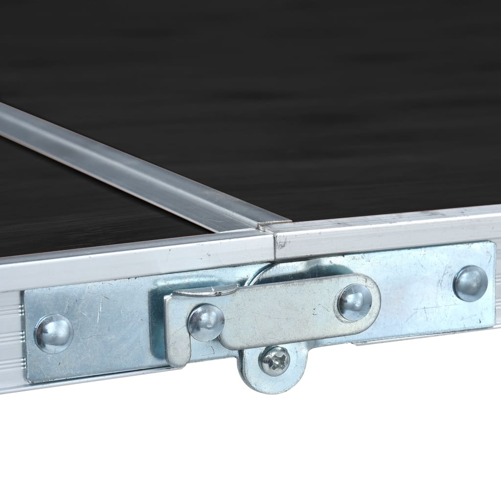 Sammenleggbart Campingbord Grå Aluminium 180X60 Cm