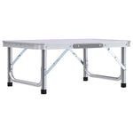 Sammenleggbart Campingbord Hvit Aluminium 60X45 Cm