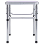 Sammenleggbart Campingbord Hvit Aluminium 60X45 Cm