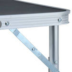 Sammenleggbart Campingbord Grå Aluminium 60X45 Cm