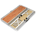 Sammenleggbart Campingbord Med 2 Benker Aluminium Brun
