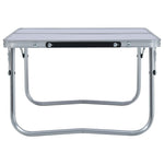 Sammenleggbart Campingbord Hvit Aluminium 60X40 Cm