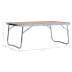 Sammenleggbart Campingbord Brun Aluminium 60X40 Cm