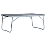 Sammenleggbart Campingbord Grå Aluminium 60X40 Cm