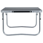 Sammenleggbart Campingbord Grå Aluminium 60X40 Cm