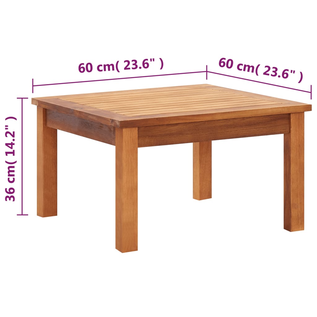 Hagesalongbord 60X60X36 Cm Heltre Akasie